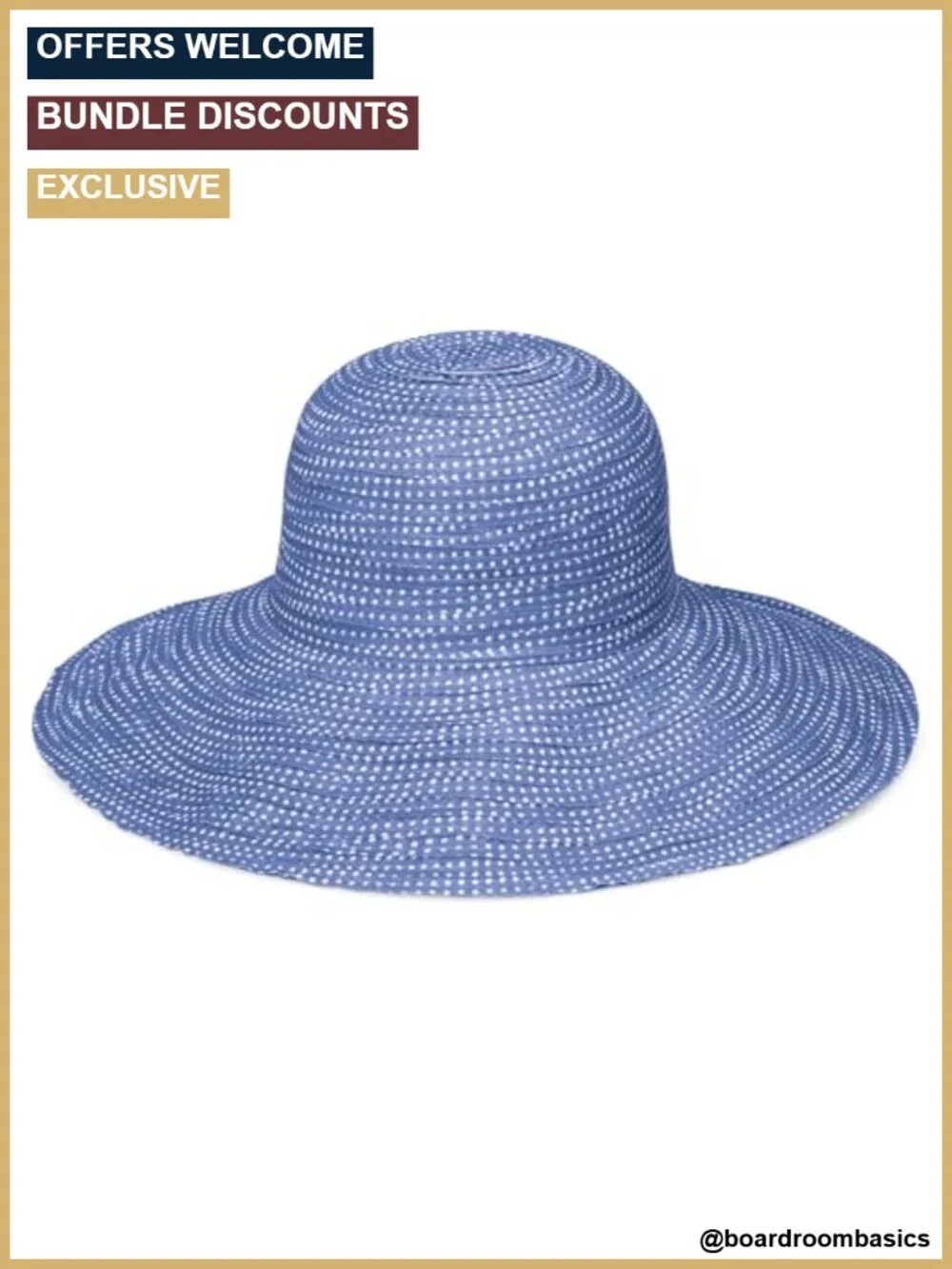 UPF 50+ Women's Wide Brim Sun Hat Packable Drawstring